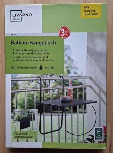 Balkon-Hängetisch/