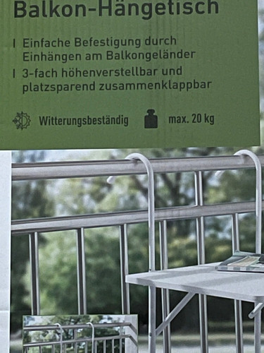 Balkontisch klappbar 60x40 - , cm